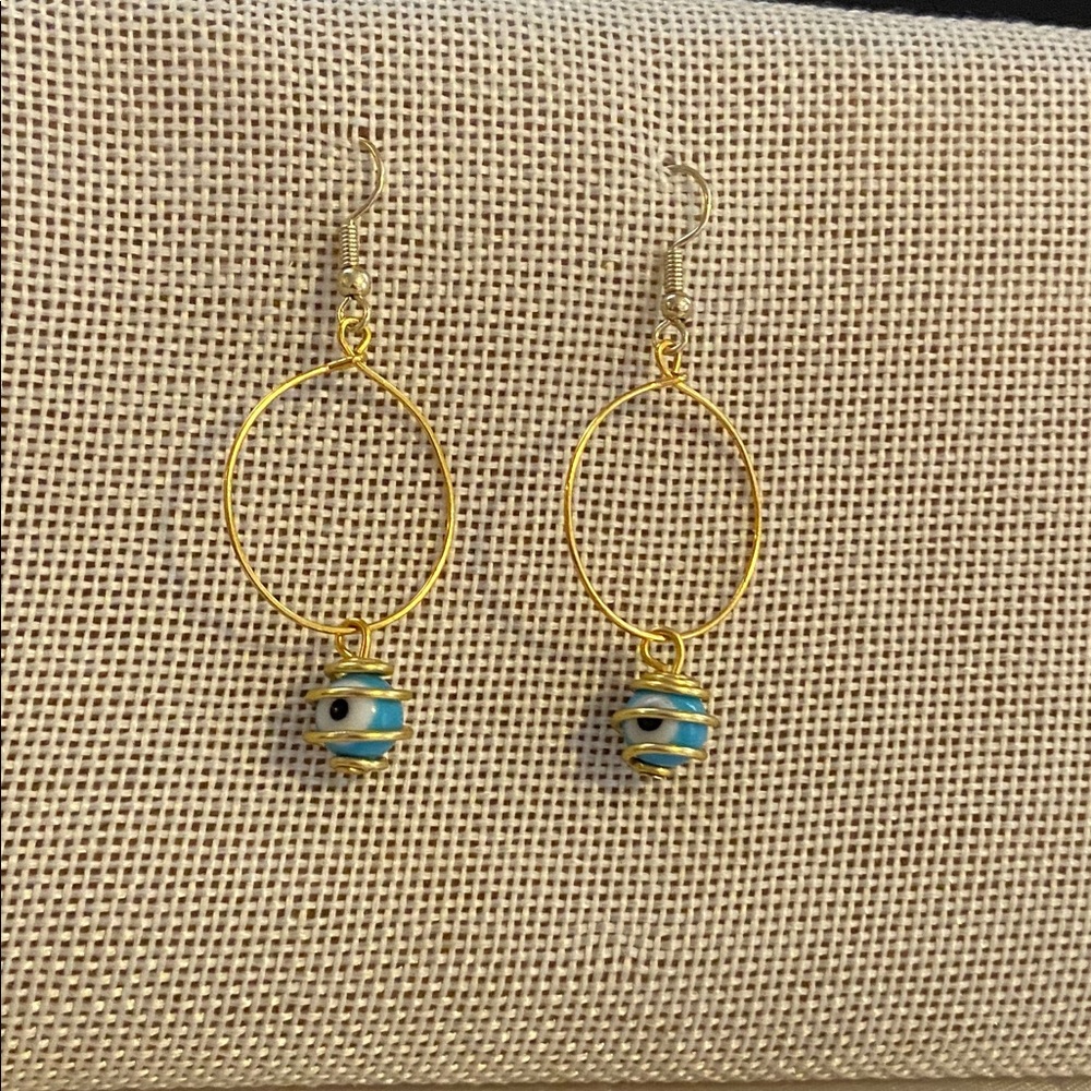 Evil eye earrings